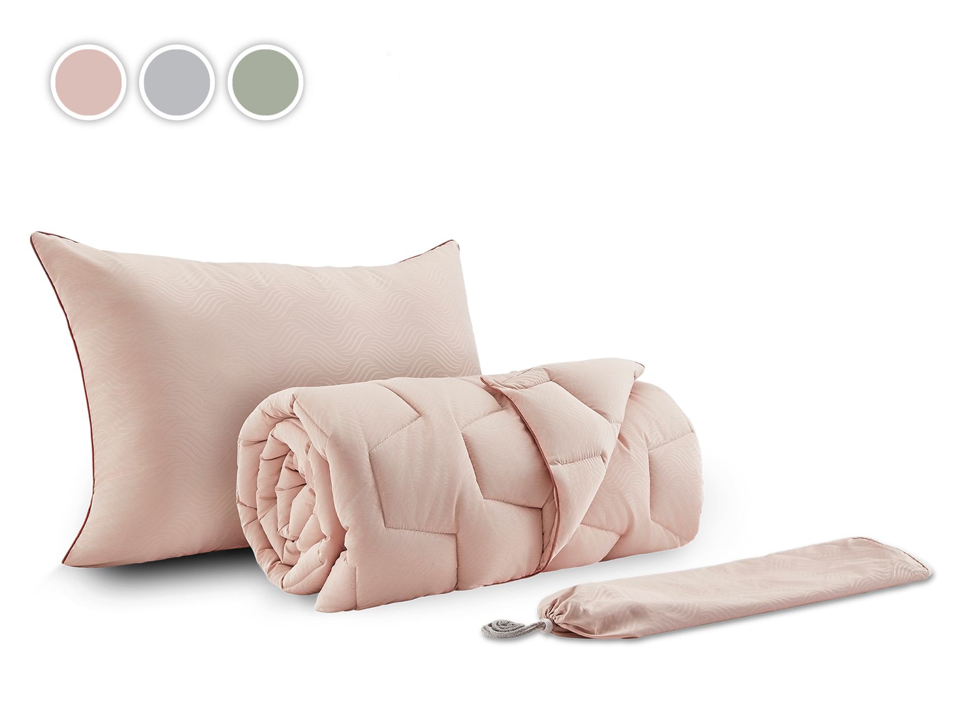 Set odeje in vzglavnika Dormeo Adaptivego Lux 140x200 cm bledo rožnata